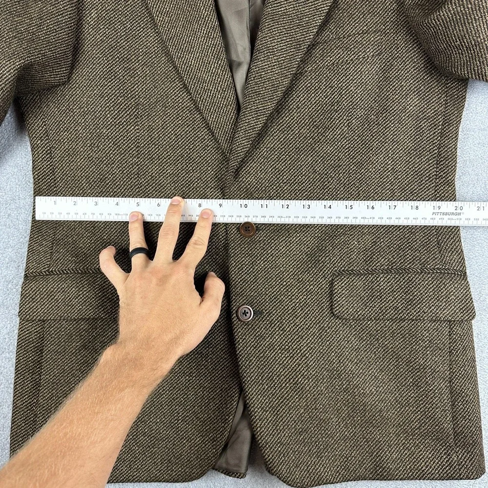 Vintage Southwick Blazer Mens 42R Brown Herringbone Wool Sport Coat Jacket USA
